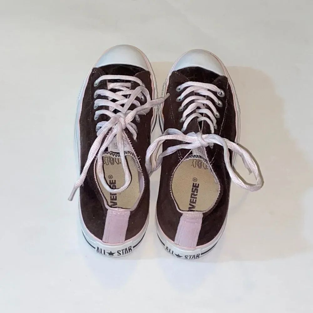 Converse All Star Velvet with Deep Brown Sole Unisex Men’s 6 Women’s 8 Size